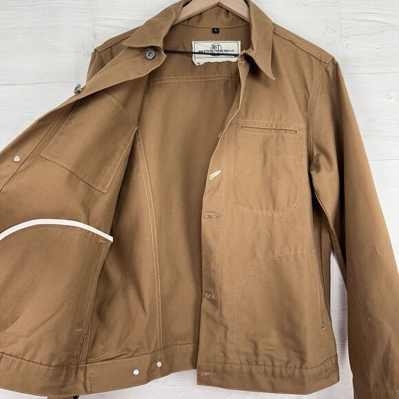 Rogue Territory RGT Supply Jacket Men Size L Slim Fit Brown Canvas Ridgeline USA - Picture 8 of 14
